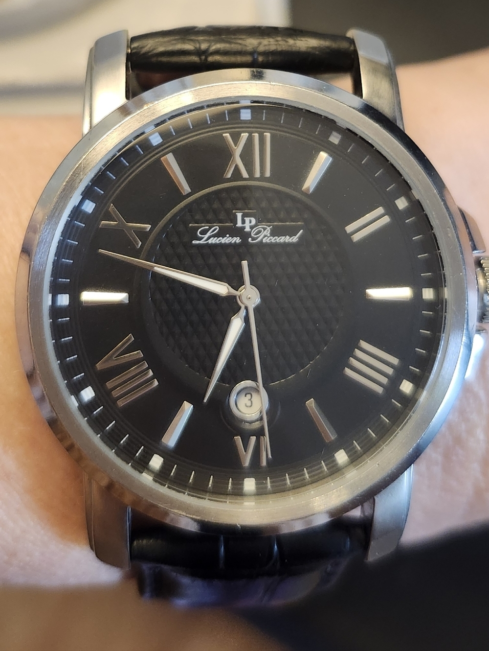 Lucien Piccard Black Dial Men's Watch